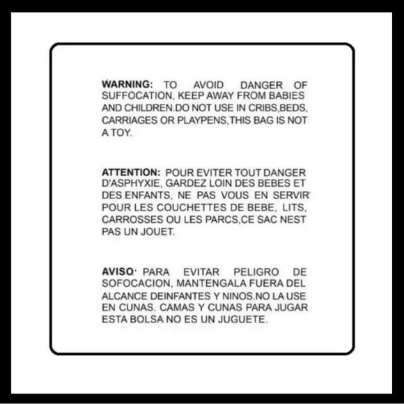 50ct~ 8x10’ Clear Poly Bags-Suffocation Label🟣🆕🟣 W/Free 50ct Thank You Stickers - Picture 5 of 7